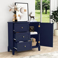 HLR Accent Cabinet with 3 Drawers and Door, Wooden Storage Cabinet with Shelves by HomeDeservesaRelaxLiving