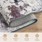 Rugflix 5x7 Area Rugs for Living Room, Washable Beige Grey Large Rug | Machine - Image 7