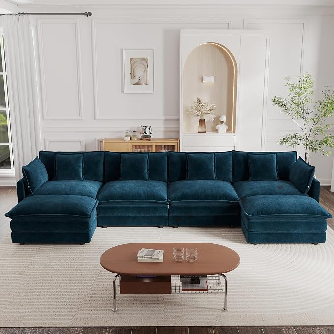 mikibama Modular Sectional Sofa, 146.5 Inch U Shaped Couch Set - Image 9