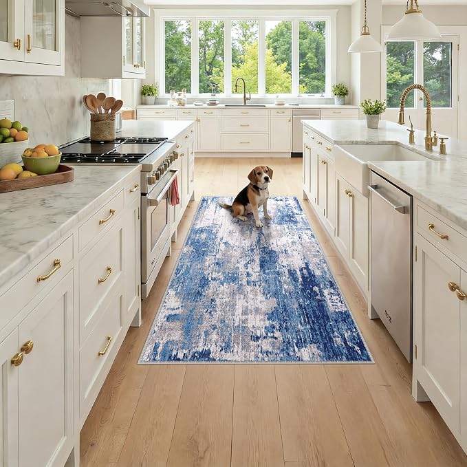 RELEANY Washable Runner 3'x6' Abstract Area Rug by RELEANY