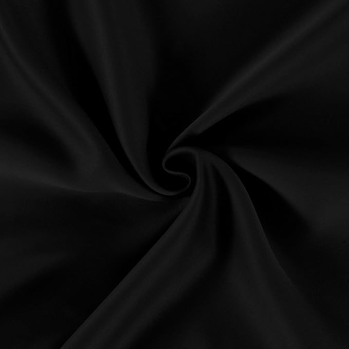 Black Blackout Curtains 34 x 54 Inch Length/Set of 2 Curtain Panels/Thermal - Image 5