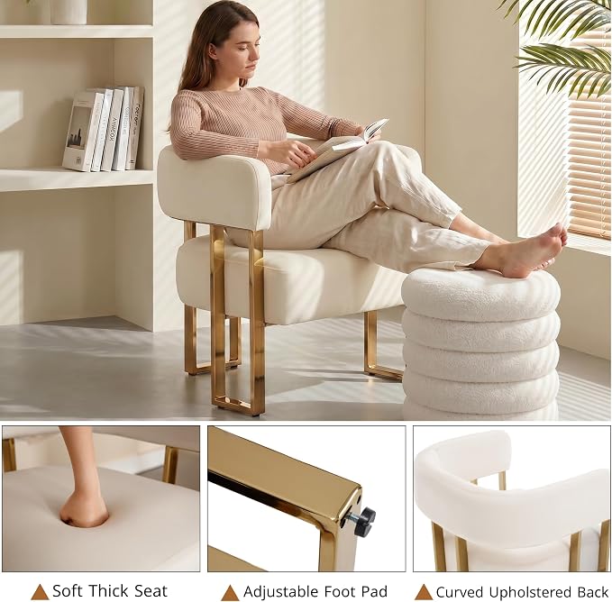 Barrel Accent Chair, Living Room Side Chair - Image 3