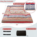 MAXYOYO Bohemian Retro Floor Mattress Vintage Floral Japanese Futon Mattress - Image 2