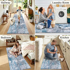 HEBE Hallway Runner Rug 2'x5', Washable Non Slip Kitchen Rug Runner | Soft Boho - Image 6
