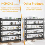 HCHQHS 5 Tier Bookshelf, Adjustable Industrial Bookcase, Vertical Tall Book - Image 6