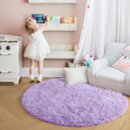 Amdrebio Light Purple Lavender Big Round Circle Rug 7Ft - Image 5