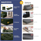MAXYOYO 8" Folding Sofa Bed, Fold Out Chair Bed Sleeper Chair, Convertible - Image 7
