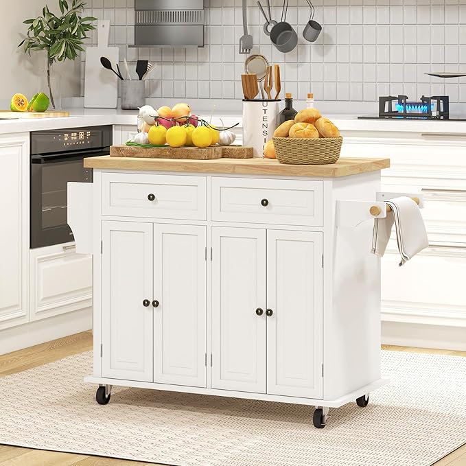 HOMCOM Kitchen Island Cart - Image 2