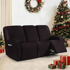 ANARACHON Leather Look Recliner Couch Cover, 8-Pieces Stretch Recliner Sofa - Image 2