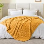BEDELITE Mustard Yellow Twin Blanket - Image 3