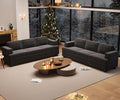 YOUDENOVA 2 Piece Set Comfy Sofa Couch, 2 3-Seater Sofa by YOUDENOVA