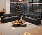 YOUDENOVA 2 Piece Set Comfy Sofa Couch, 2 3-Seater Sofa by YOUDENOVA