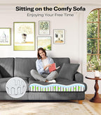 Kidirect 87in Corduroy Couch, Sofa No Tool Assembly, Comfy Couches - Image 8