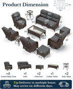 HILLGA 10-Piece Luxury Patio Furniture Set - Image 2