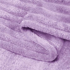 BEDELITE 3D Ribbed Lavender Fleece Throw Blanket - Image 6