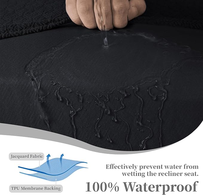 100% Waterproof Sectional Recliner Couch Covers - Image 4