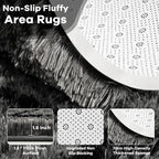 6x9 Large Dark Grey Fluffy Soft Area Rug Non-Slip - Image 6
