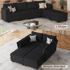 Huatean Home 114.17" Modular Sectional Sofa, 6 Seat Sectional Couches - Image 4