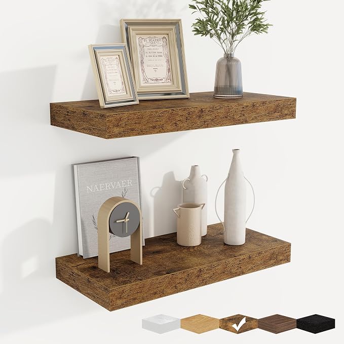 fuqing Floating Shelves for Wall, Wall Mounted Wood Floating Shelf by Fuqing
