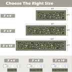 Dark Green Hallway Runner Rug 2x4 - Image 2