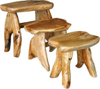 Greenage Cedar Roots Wooden Stool Naturally Shape Large 20" x 13" x 18" H Wood - Image 8