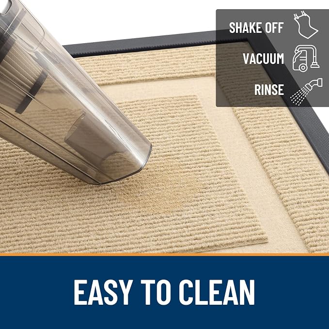 OLANLY Front Door Mat Outside 71x23, All-Season Heavy-Duty Rubber Doormat | - Image 6