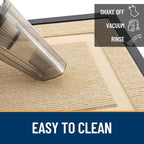 OLANLY Front Door Mat 23.5x15.5, All-Season Heavy-Duty Rubber Doormat | Beige - Image 6