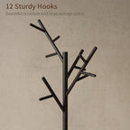 Muwuele Coat Rack, Solid Wood Coat Rack Freestanding - Image 7