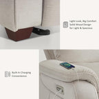 MCombo 61.6'' Wall Hugger Power Loveseat Recliner, Reclining Loveseat - Image 7