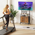 Rolling TV Stand with Mount & 4 Fabric Drawers - Image 9
