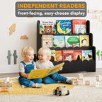 SpaceAid 3-Tier Scalloped Bookshelf, Montessori Bookcase - Image 3