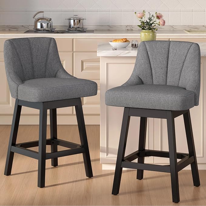YaFiti Swivel Bar Stool 1 Pcs, 26 Inch Counter Height Bar Stools - Image 2