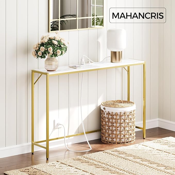 MAHANCRIS Console Table, Narrow Sofa Table, 43.3” Entrance Table - Image 2