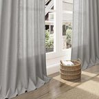 Light Gray Linen Curtains 108 Inches Long - Image 5