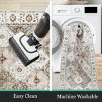 HEBE Hallway Runner Rug 2'x8', Washable Non Slip Kitchen Rug Runner | Soft Boho - Image 6