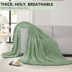 L'AGRATY Chunky Knit Throw Blanket - Image 5