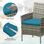 GarveeLife 3 Piece Patio Furniture Set, Rattan Outdoor Furniture - Image 4