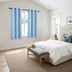 MIULEE Blackout Curtains for Bedroom 2 Panels 40 x 45 Inch Long Sky Blue | - Image 6