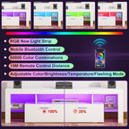 Clikuutory Modern Lighting 63 inch TV Stand - Image 3