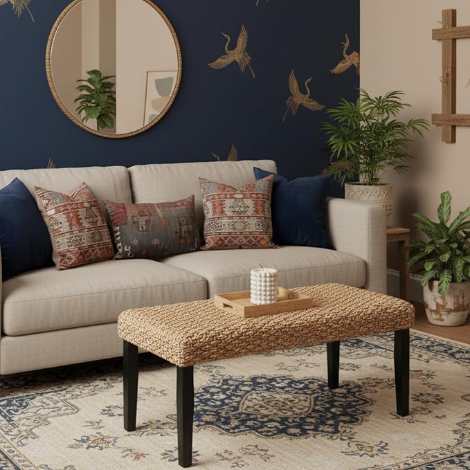 Solid Wood Acacia Indoor Bench - Image 6
