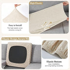 8Pcs Patio Cushion Covers Stretch Outdoor Furniture Protector Slipcovers | - Image 5