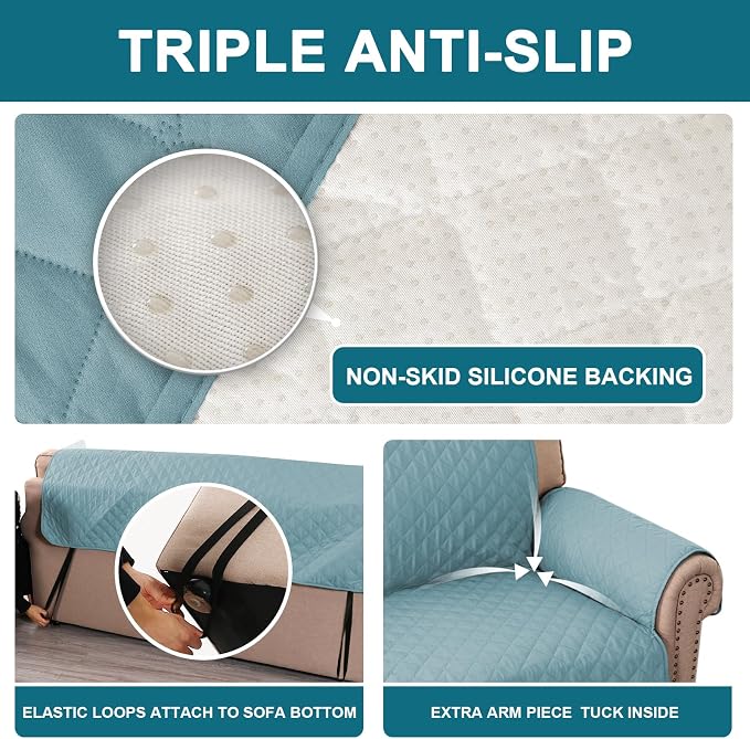 Turquoize 100% Waterproof Sofa Covers Chair Cover Slipcover Couch Protector - Image 4