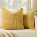 MIULEE Golden Mustard Decorative Throw Pillow Covers by MIULEE