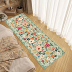 DUKINO 2x10 Runner Rug, Floral Washable Kitchen Runner Rug Non Slip, Low Pile - Image 7
