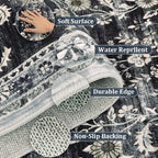 Yamaziot 2x8 Washable Hallway Runner Rug Non Slip Floral Carpet, Stain Resistant - Image 6