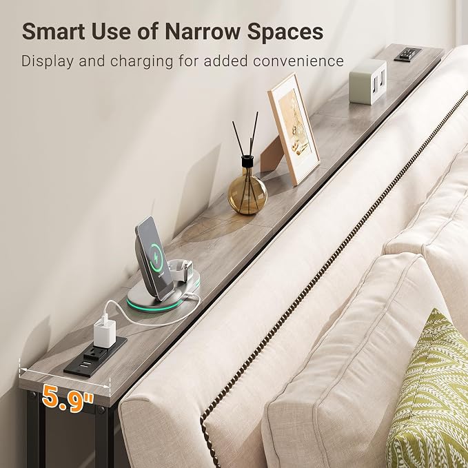 ELYKEN 2 Pack 5.9" Narrow Console Sofa Table - Image 5