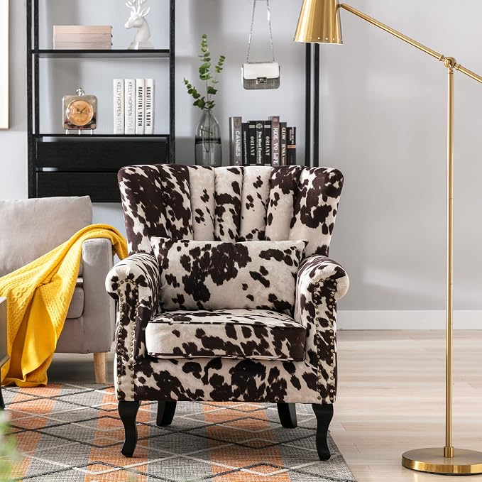 Cow Print Accent Chairs Set of 2 - Image 2