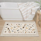 Beige Area Rug 2x3 for Bedroom Kitchen Dog Animal Rug | Ultra-Thin;Boho by WelcometoBabovid