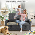54'' Sleeper Sofa Bed, Convertible Pull Out Couch Futon - Image 5