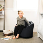 Big Joe Milano Kid's Smartmax Black Beanbag Chair - Image 2